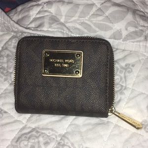 Michael Kors Mk decal leather wallet